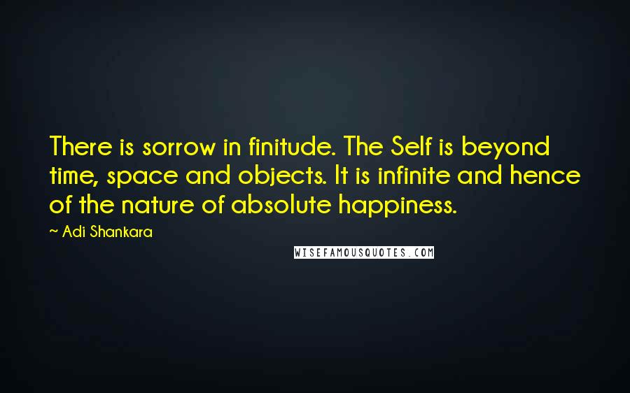 Adi Shankara Quotes: There is sorrow in finitude. The Self is beyond time, space and objects. It is infinite and hence of the nature of absolute happiness.