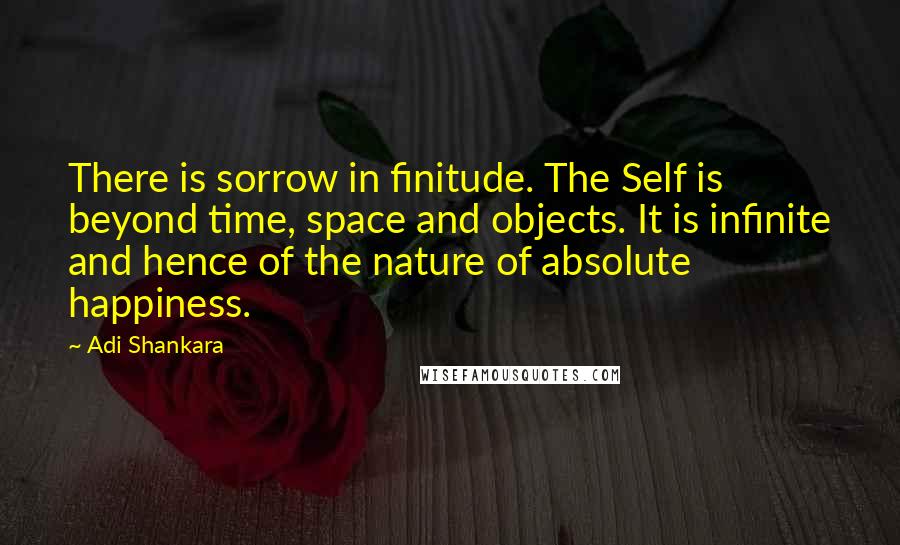 Adi Shankara Quotes: There is sorrow in finitude. The Self is beyond time, space and objects. It is infinite and hence of the nature of absolute happiness.