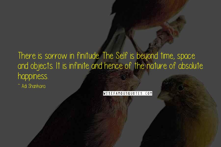 Adi Shankara Quotes: There is sorrow in finitude. The Self is beyond time, space and objects. It is infinite and hence of the nature of absolute happiness.