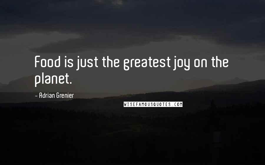 Adrian Grenier Quotes: Food is just the greatest joy on the planet.