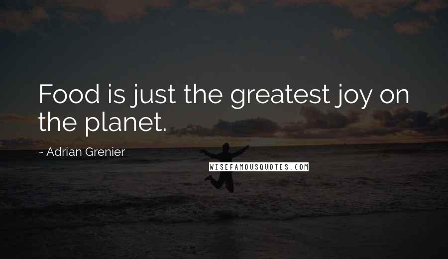 Adrian Grenier Quotes: Food is just the greatest joy on the planet.