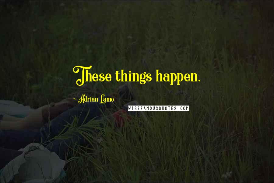 Adrian Lamo Quotes: These things happen.