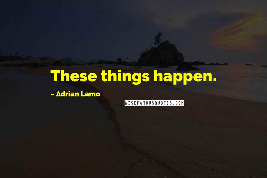 Adrian Lamo Quotes: These things happen.