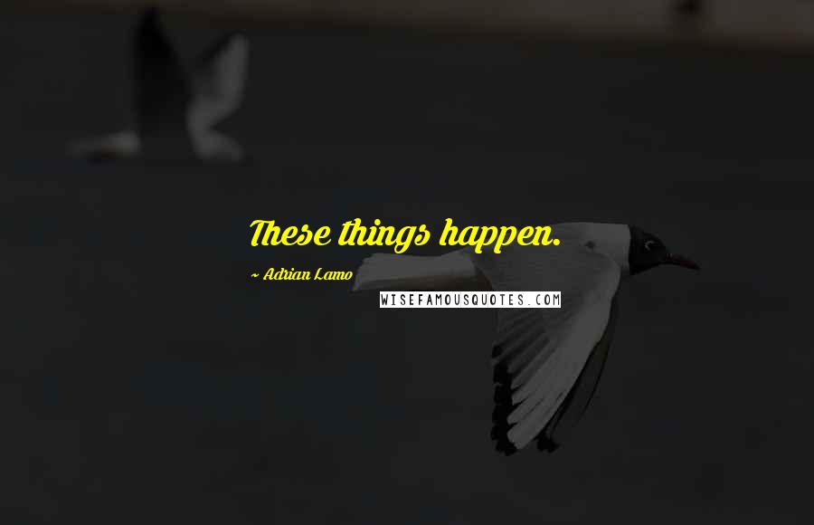 Adrian Lamo Quotes: These things happen.