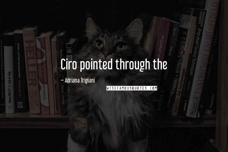 Adriana Trigiani Quotes: Ciro pointed through the