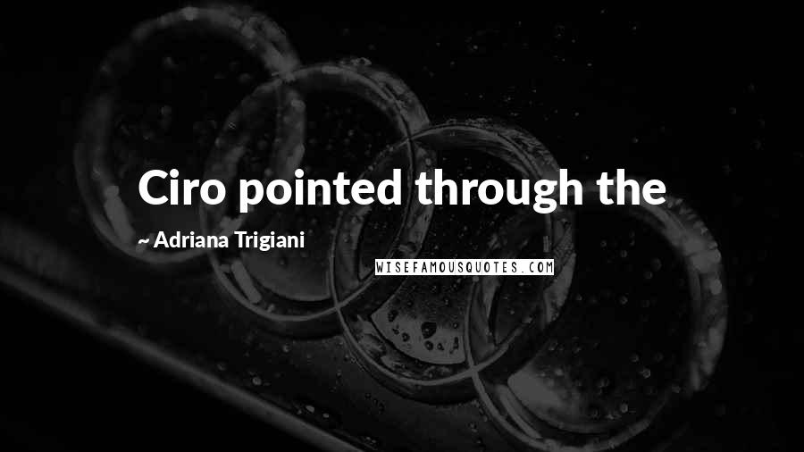 Adriana Trigiani Quotes: Ciro pointed through the