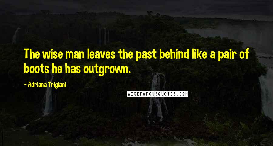 Adriana Trigiani Quotes: The wise man leaves the past behind like a pair of boots he has outgrown.