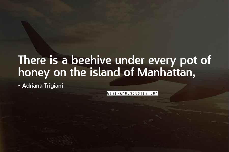 Adriana Trigiani Quotes: There is a beehive under every pot of honey on the island of Manhattan,