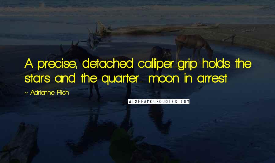 Adrienne Rich Quotes: A precise, detached calliper-grip holds the stars and the quarter- moon in arrest: