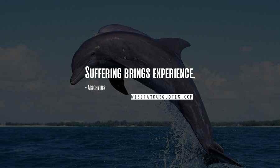 Aeschylus Quotes: Suffering brings experience.