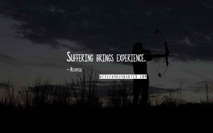Aeschylus Quotes: Suffering brings experience.
