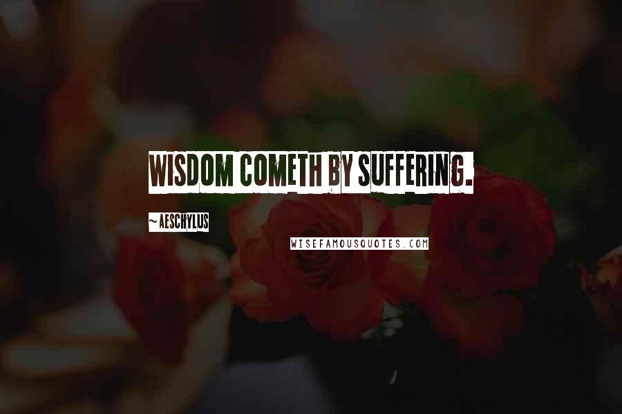 Aeschylus Quotes: Wisdom cometh by suffering.