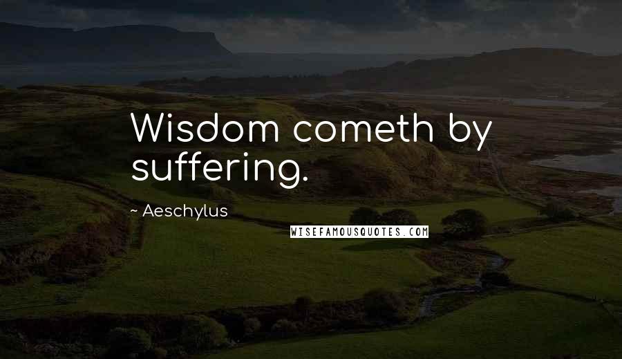 Aeschylus Quotes: Wisdom cometh by suffering.