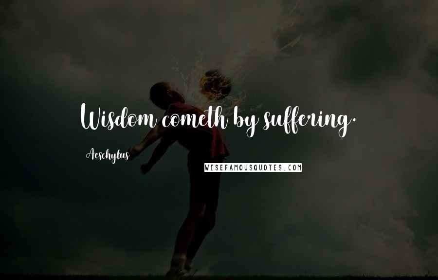 Aeschylus Quotes: Wisdom cometh by suffering.