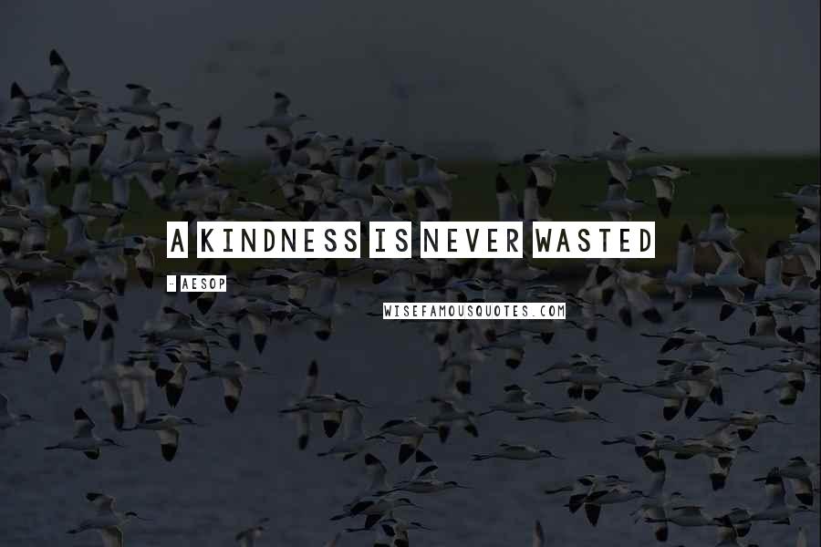 Aesop Quotes: A kindness is never wasted