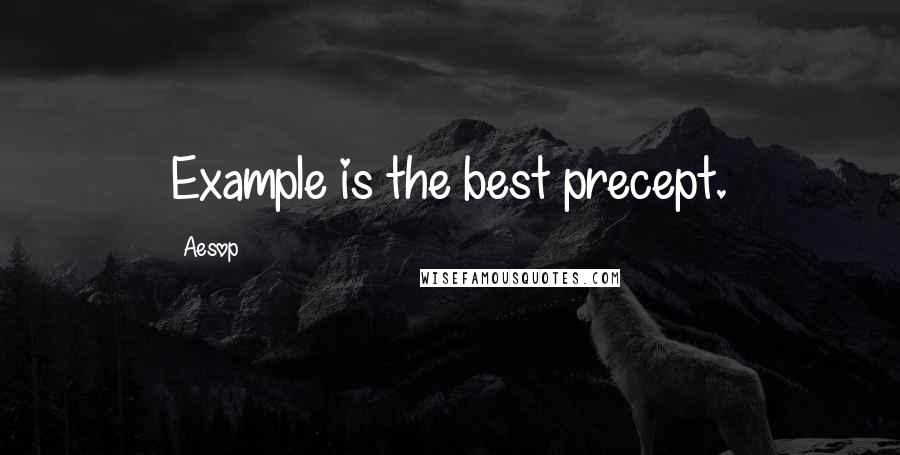 Aesop Quotes: Example is the best precept.