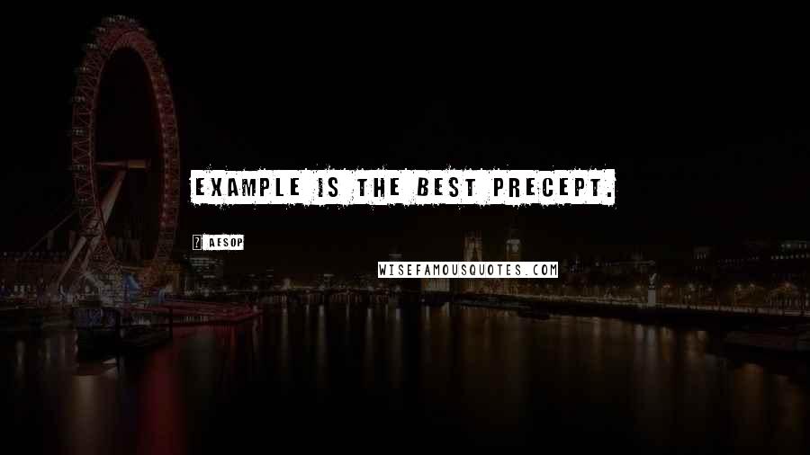 Aesop Quotes: Example is the best precept.