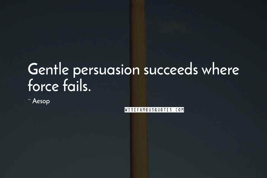 Aesop Quotes: Gentle persuasion succeeds where force fails.