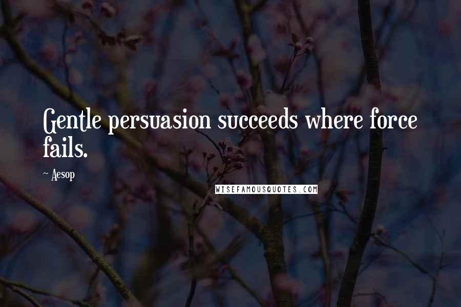 Aesop Quotes: Gentle persuasion succeeds where force fails.