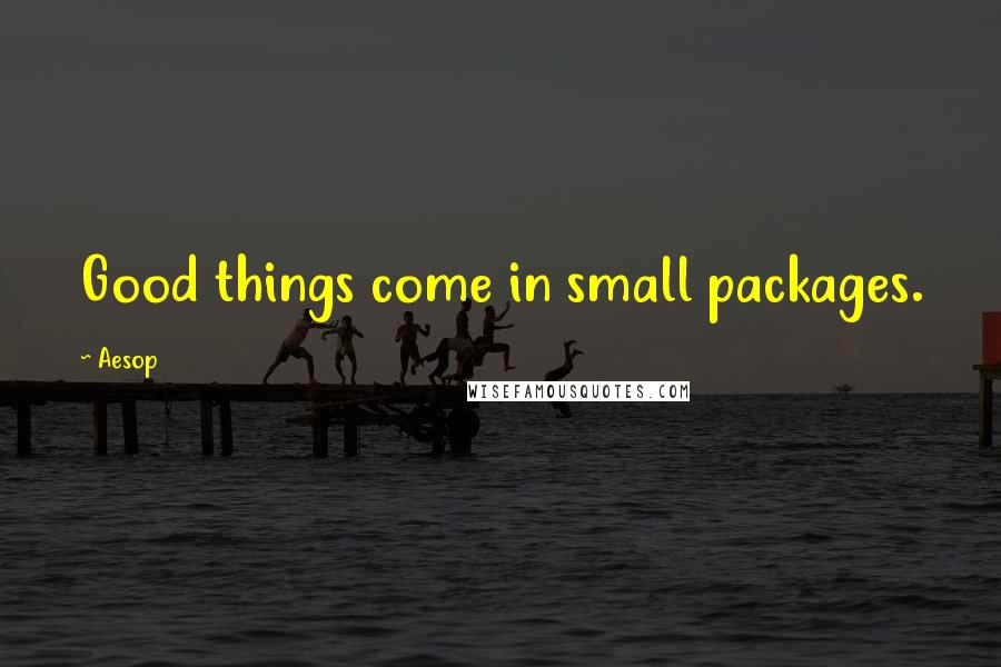 Aesop Quotes: Good things come in small packages.