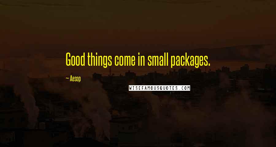 Aesop Quotes: Good things come in small packages.