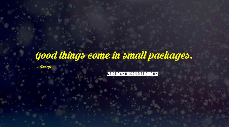 Aesop Quotes: Good things come in small packages.