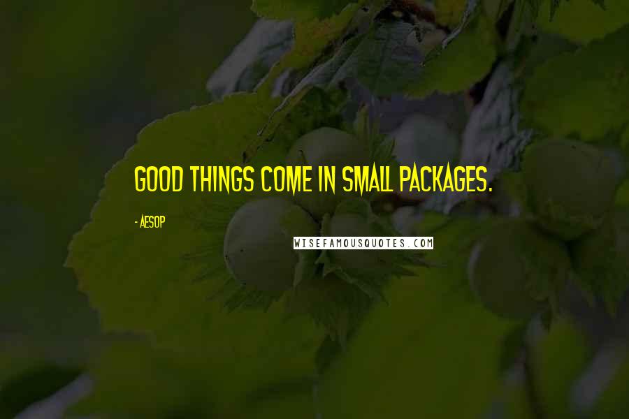 Aesop Quotes: Good things come in small packages.