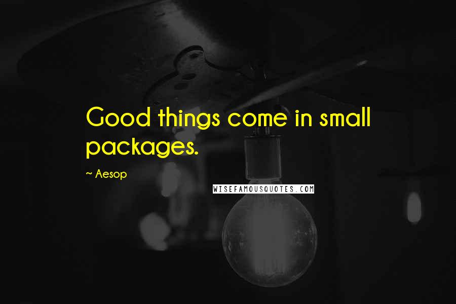 Aesop Quotes: Good things come in small packages.