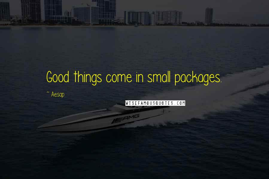 Aesop Quotes: Good things come in small packages.