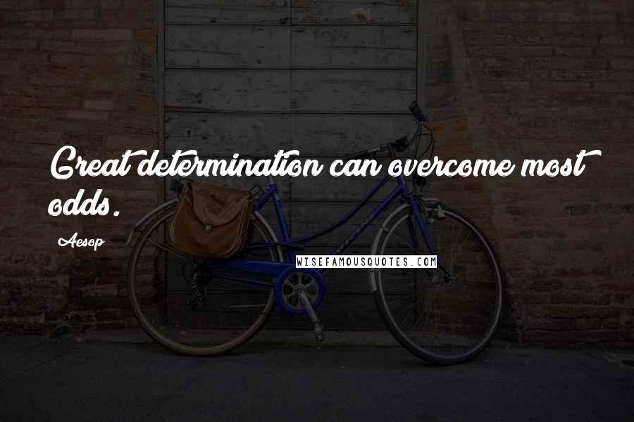 Aesop Quotes: Great determination can overcome most odds.