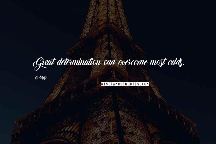 Aesop Quotes: Great determination can overcome most odds.