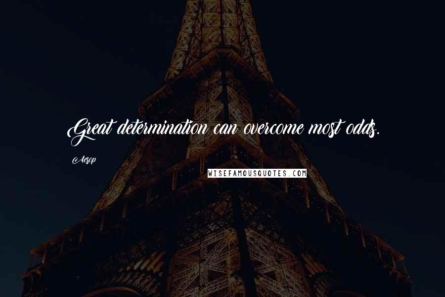 Aesop Quotes: Great determination can overcome most odds.