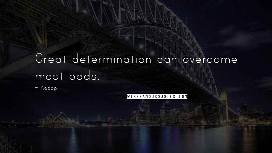 Aesop Quotes: Great determination can overcome most odds.