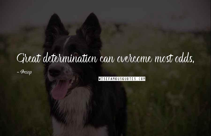 Aesop Quotes: Great determination can overcome most odds.