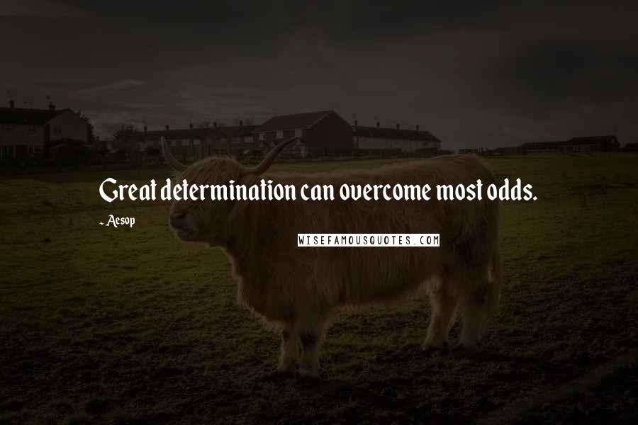 Aesop Quotes: Great determination can overcome most odds.