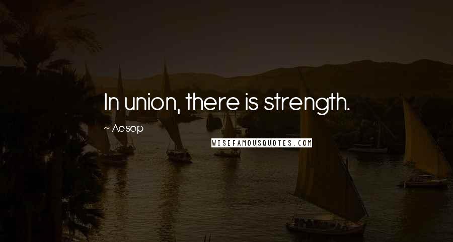 Aesop Quotes: In union, there is strength.