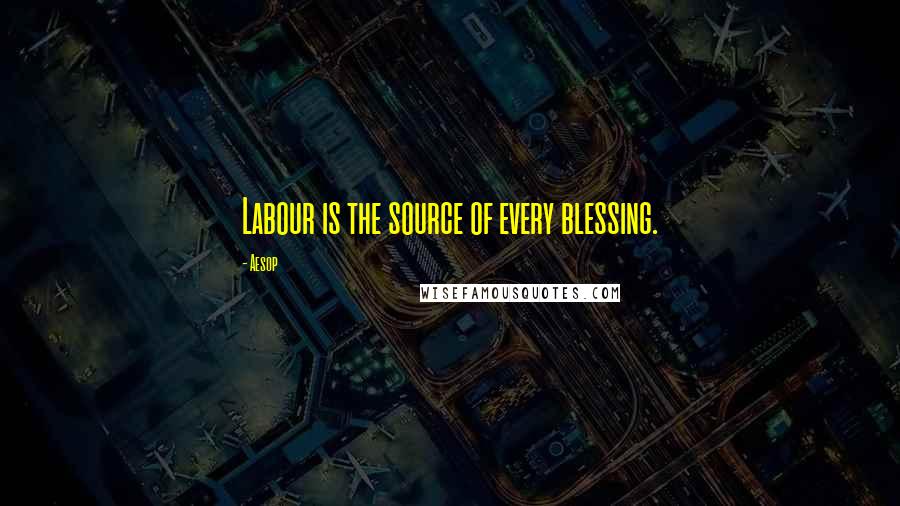 Aesop Quotes: Labour is the source of every blessing.