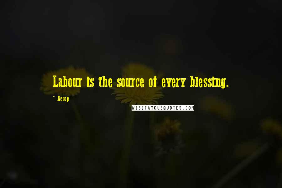 Aesop Quotes: Labour is the source of every blessing.