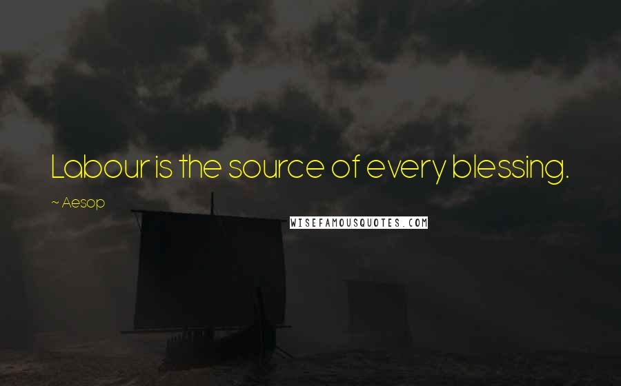 Aesop Quotes: Labour is the source of every blessing.