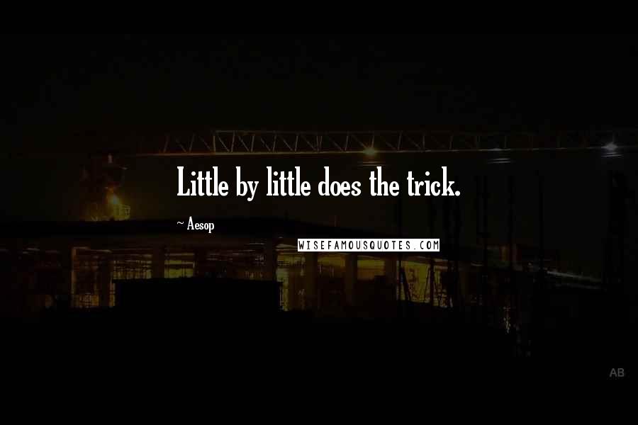 Aesop Quotes: Little by little does the trick.