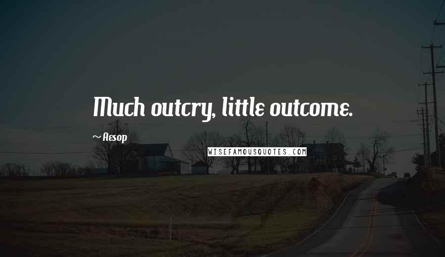 Aesop Quotes: Much outcry, little outcome.