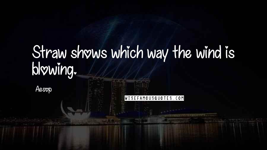 Aesop Quotes: Straw shows which way the wind is blowing.