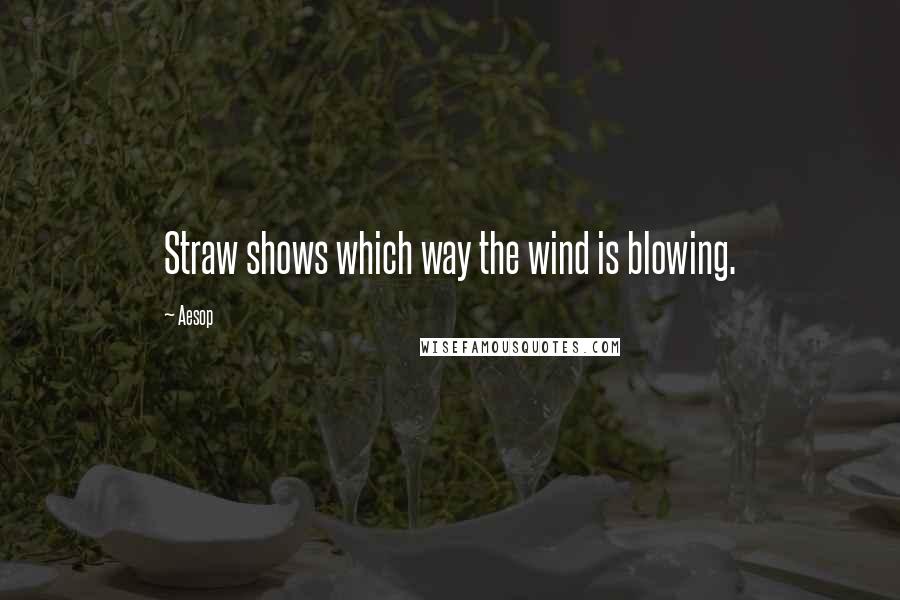 Aesop Quotes: Straw shows which way the wind is blowing.