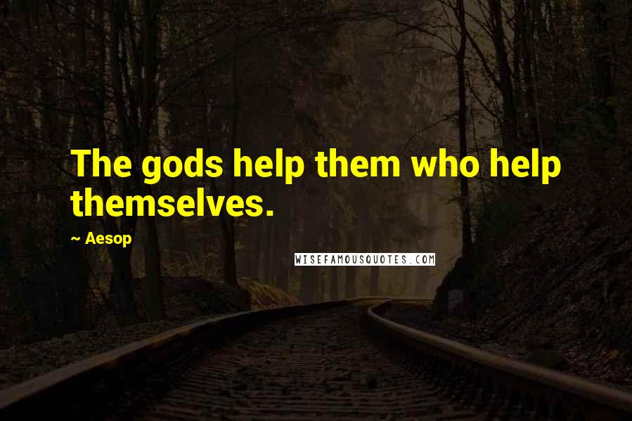 Aesop Quotes: The gods help them who help themselves.