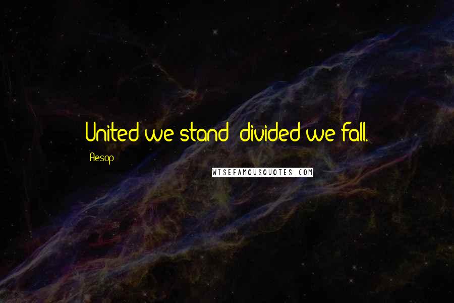 Aesop Quotes: United we stand; divided we fall.