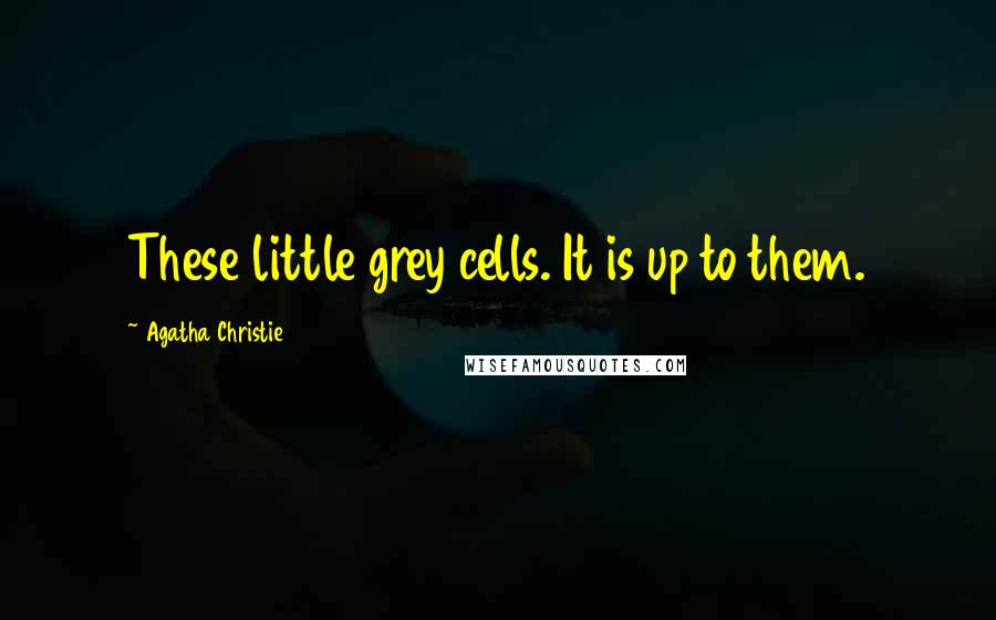 Agatha Christie Quotes: These little grey cells. It is up to them.