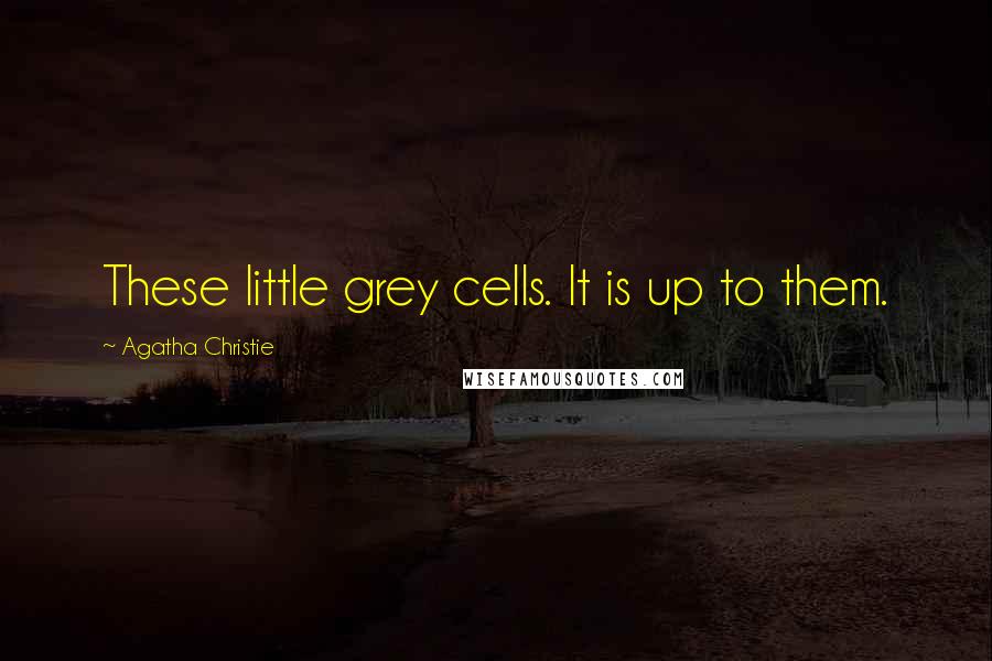 Agatha Christie Quotes: These little grey cells. It is up to them.