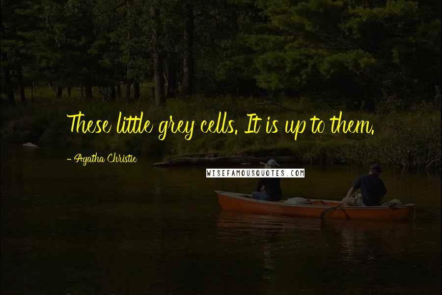 Agatha Christie Quotes: These little grey cells. It is up to them.