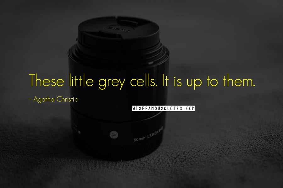 Agatha Christie Quotes: These little grey cells. It is up to them.