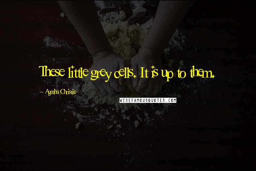 Agatha Christie Quotes: These little grey cells. It is up to them.